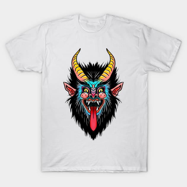 Krampus - Traditional Tattoo Design T-Shirt by RudeOne